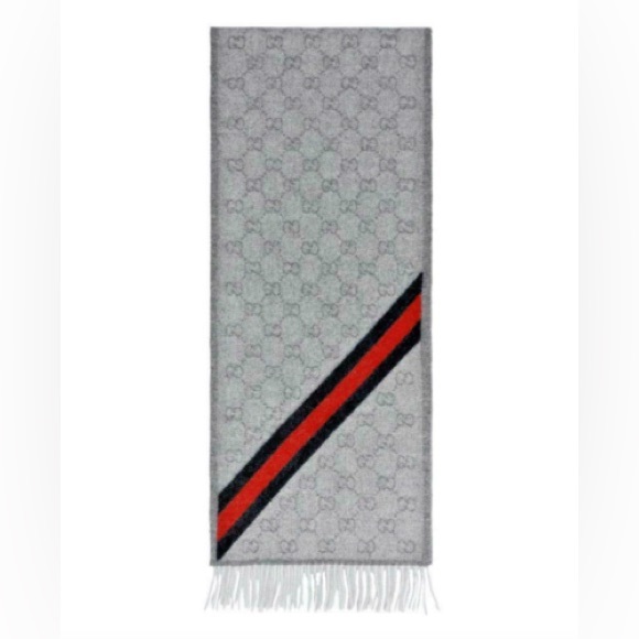 Gucci New Nikky Wool Scarf Gray - Picture 4 of 6